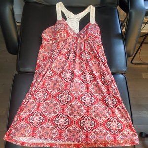 Adorable crochet bandana print dress